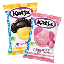 Katja apekoppen, biggetjes of yoghurtgums XXL